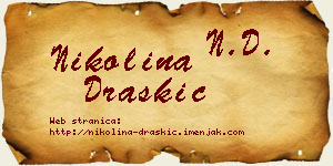 Nikolina Draškić vizit kartica